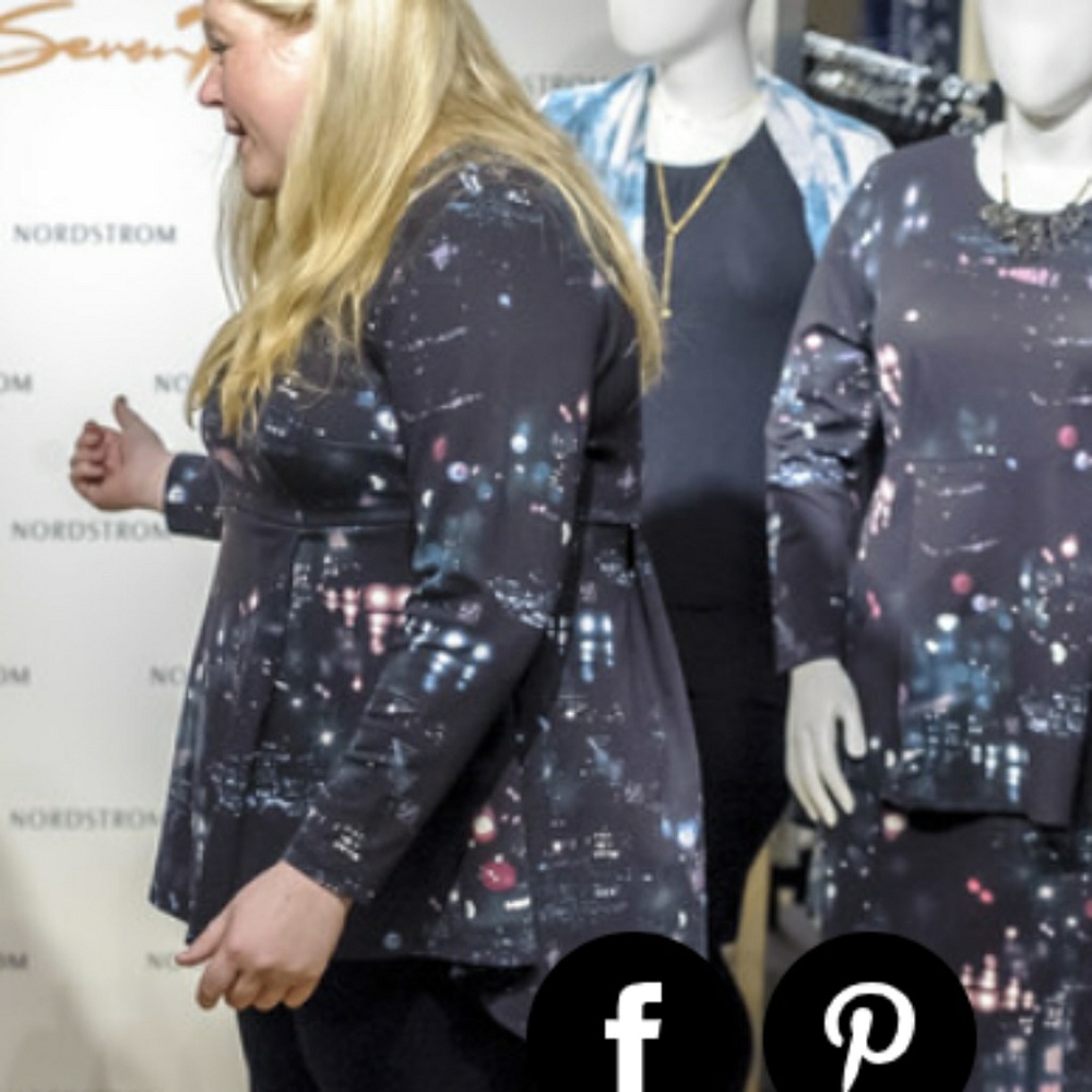 NWT Melissa McCarthy Mulholland Hi Low Peplum - Picture 3 of 8